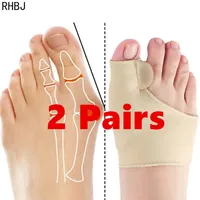 Corrector de dedos ortopédico pies cuidado de los pies hueso pulgar ajustador corrección suave pedicura calcetines juanete enderezador (1 par/2 pares)
