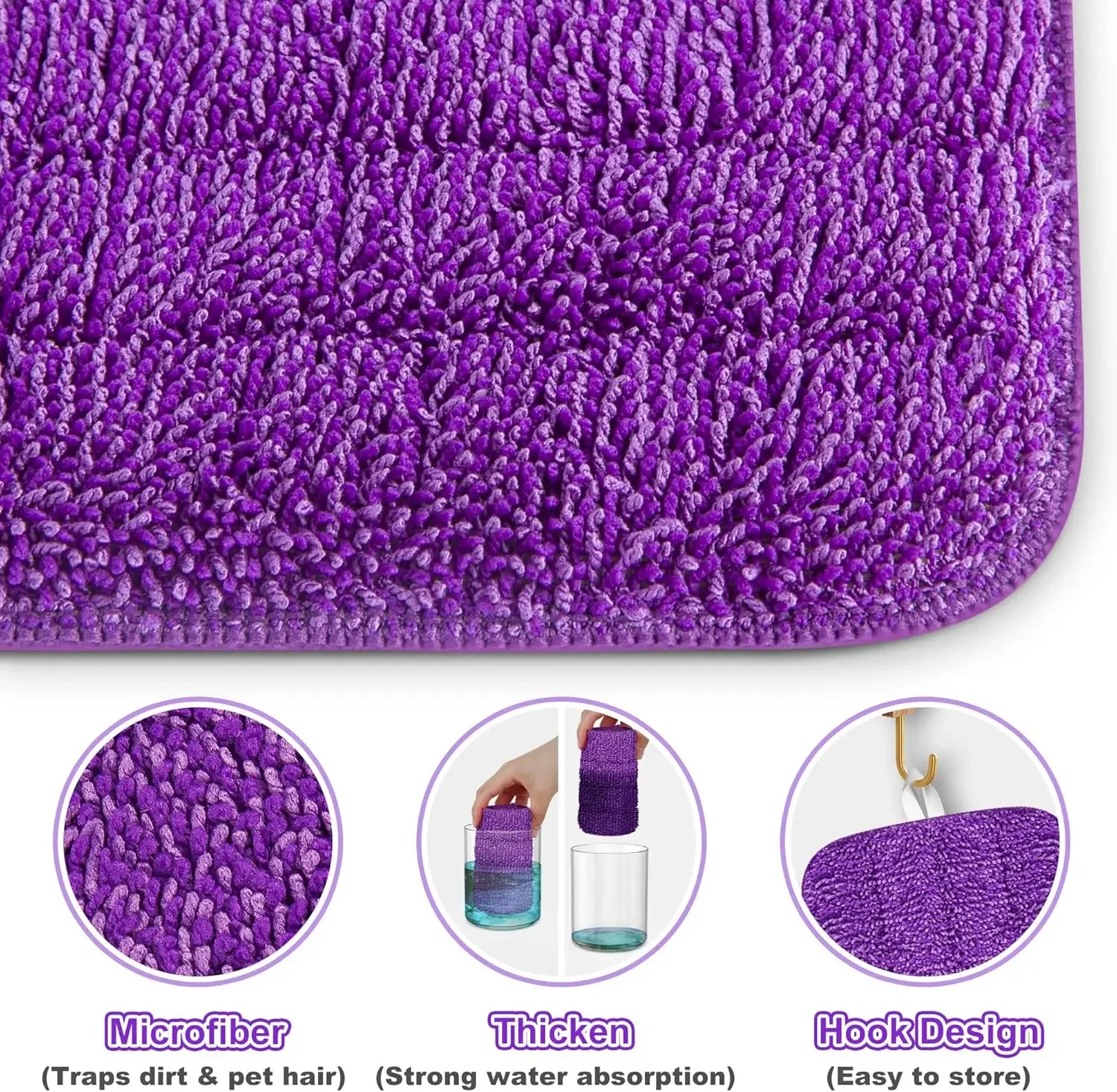 2PCS Reusable Mop Pads for Swiffer WetJet, Microfiber Refills Washable Mop Refill Pads Wet Dry Mop Replacement Heads