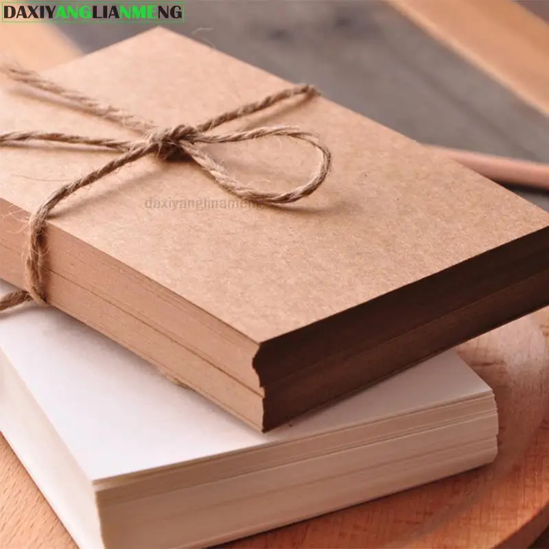 100pcs/lot A6 Size 10 X 15cm Kraft Paper 350gsm Card paper, DIY  Gift Packing Cardboard Paper Blank Postcard