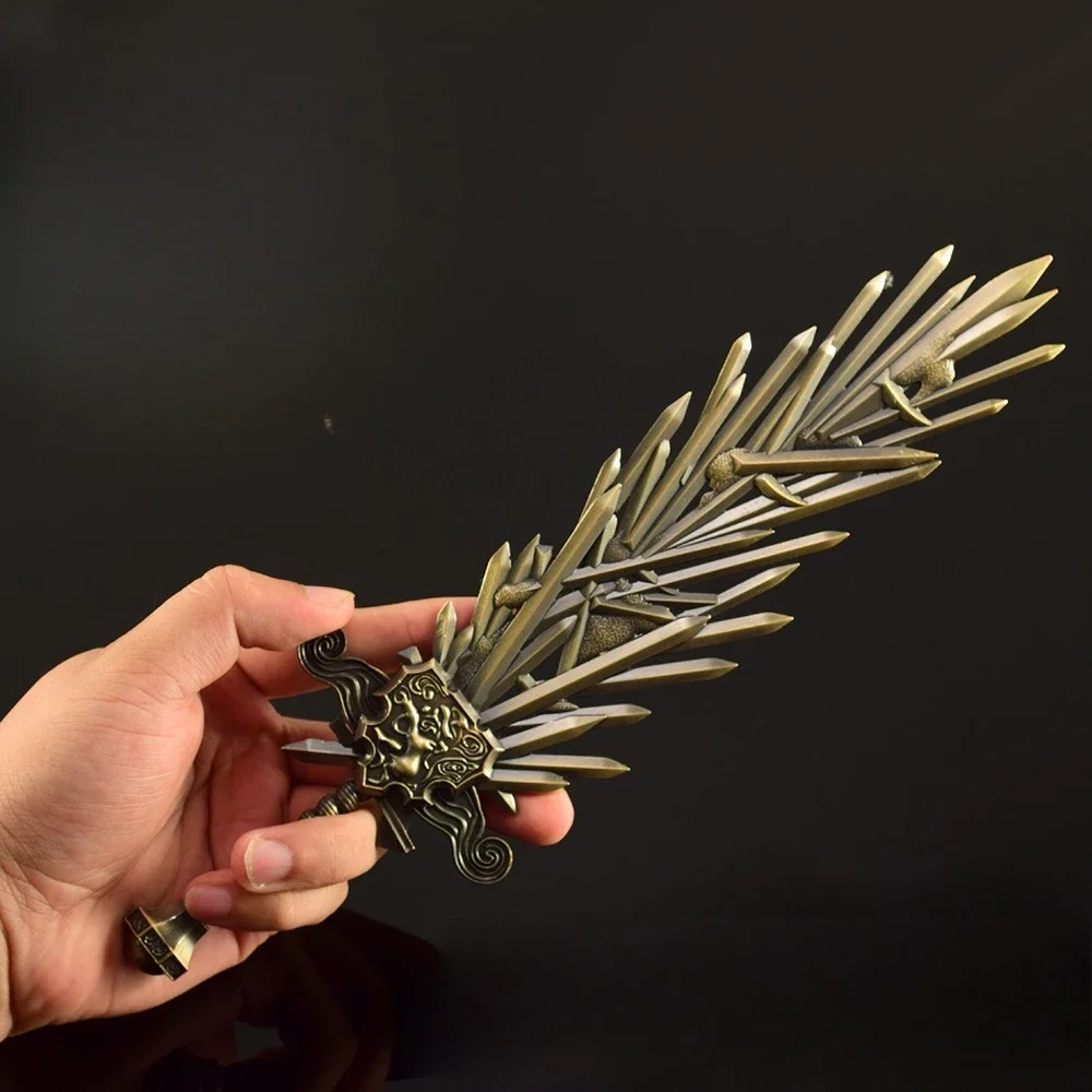 ดาบเกรทซอว์ดแบบแหวนต่อ 30 ซม. อุปกรณ์เสริมเกม โลหะทั้งหมด กล่องของขวัญ ของเล่น ซามูไร ของสะสม ของตกแต่ง ของขวัญสำหรับเด็กผู้ชาย