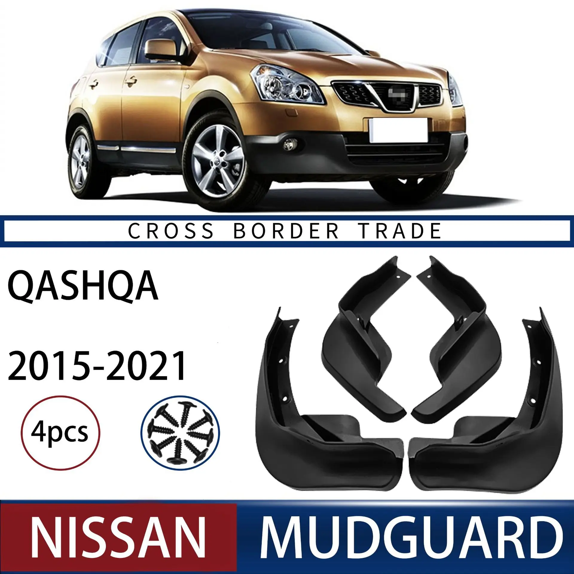 

FOR Nissan Qashqai 2015-2021 Car Molded Mud Flaps Splash Guards Mudguards Front Rear Styling Front Rear Car Accessories