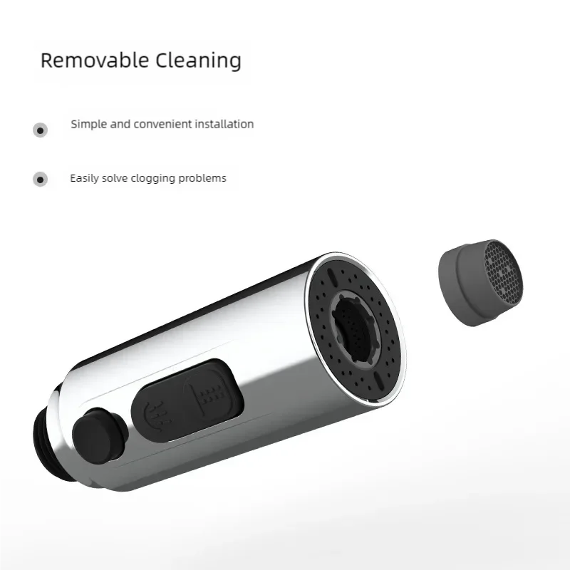 Durable ABS Dual Function Kitchen Faucet Pull out Sprayer Nozzle Water Saving Shower Spray Head for Basin Sink Tap Replacement