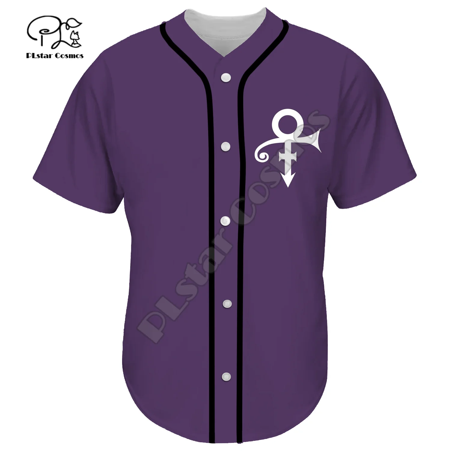 Camiseta con estampado de béisbol 3D para hombre y mujer, camisa de manga corta con estampado Popular del príncipe Rogers, Nelson, púrpura,