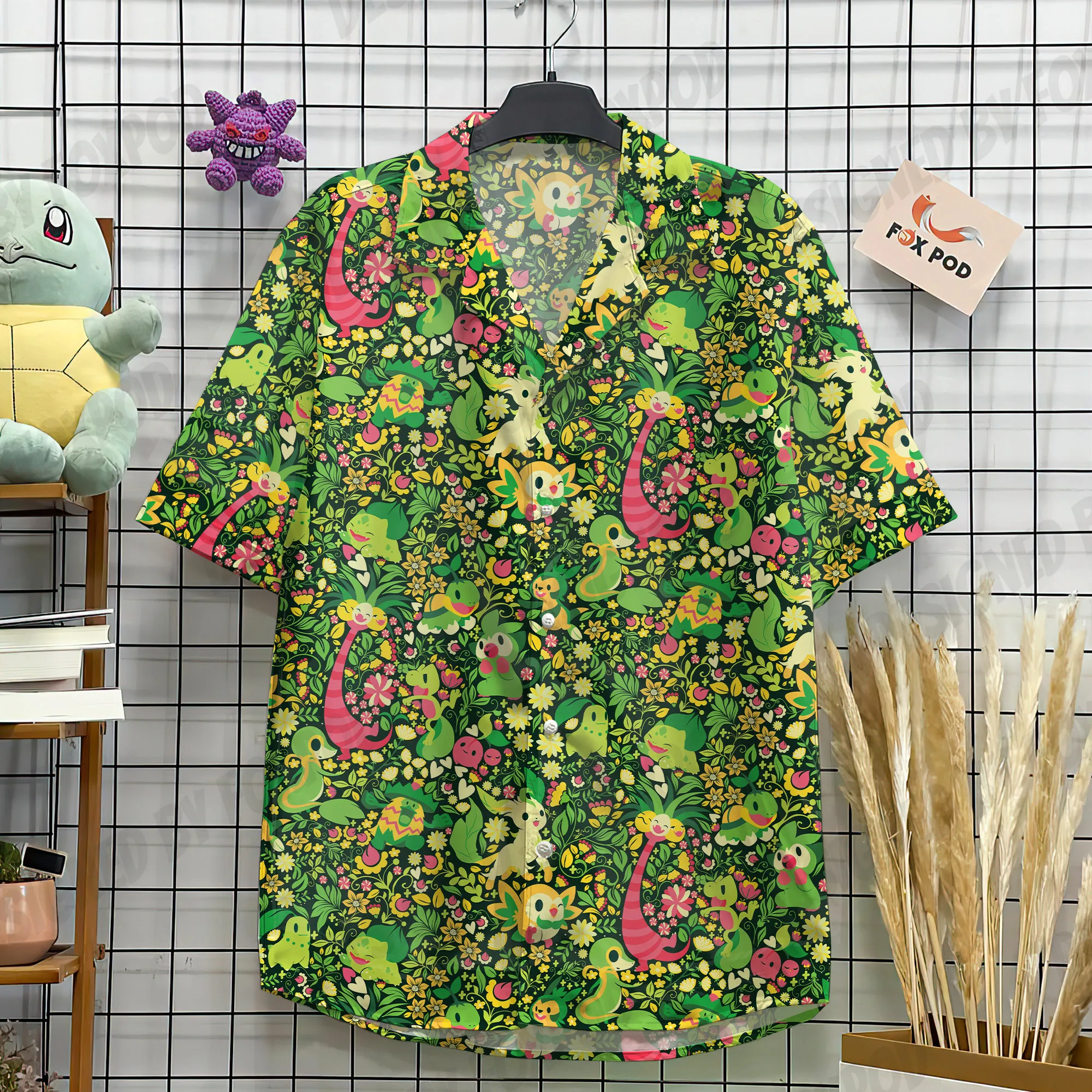 Summer Hawaiian Shirt For Men Casual Shirt Beach Shirt Short Sleeve Flower Plants Lapel Hawaiian Holiday Clothing Apparel