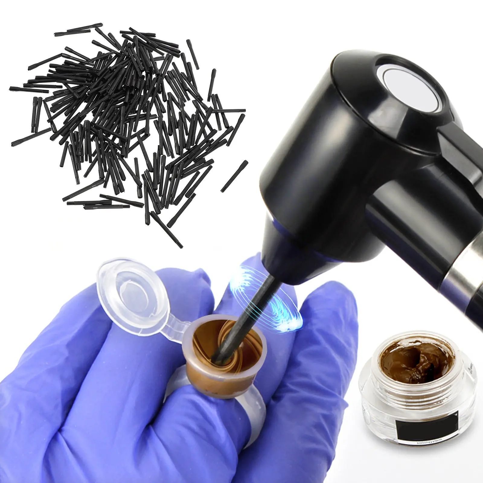 200Pcs Pigment Stirring Stick Multipurpose Ink Mixing Rod for Microblading Eyebrow Pigment Blending Safe