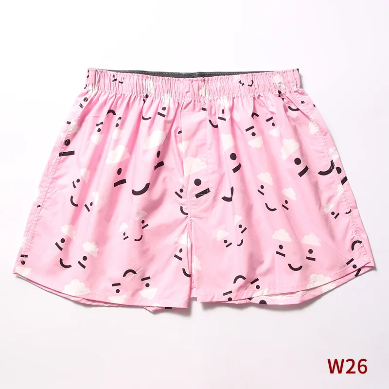 캐주얼 섹시한 만화 순수한 면 화살표 바지 남성 반바지, 수면 하의 패션 야외 남성 반바지 느슨한 남성 수면 하의 W