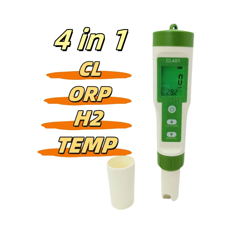 

Drinking Water Residual Chlorine Analyzer 0-4.00ppm Portable Chlorine Water Tester h2
