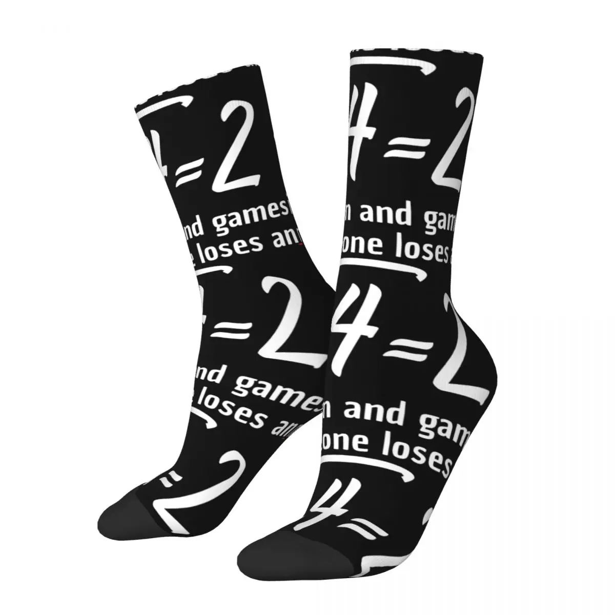 Funny Happy Men's Socks Lose I Algebra Vintage Harajuku Math Graph Mathematics Hip Hop Novelty Crew Crazy Sock Gift Printed