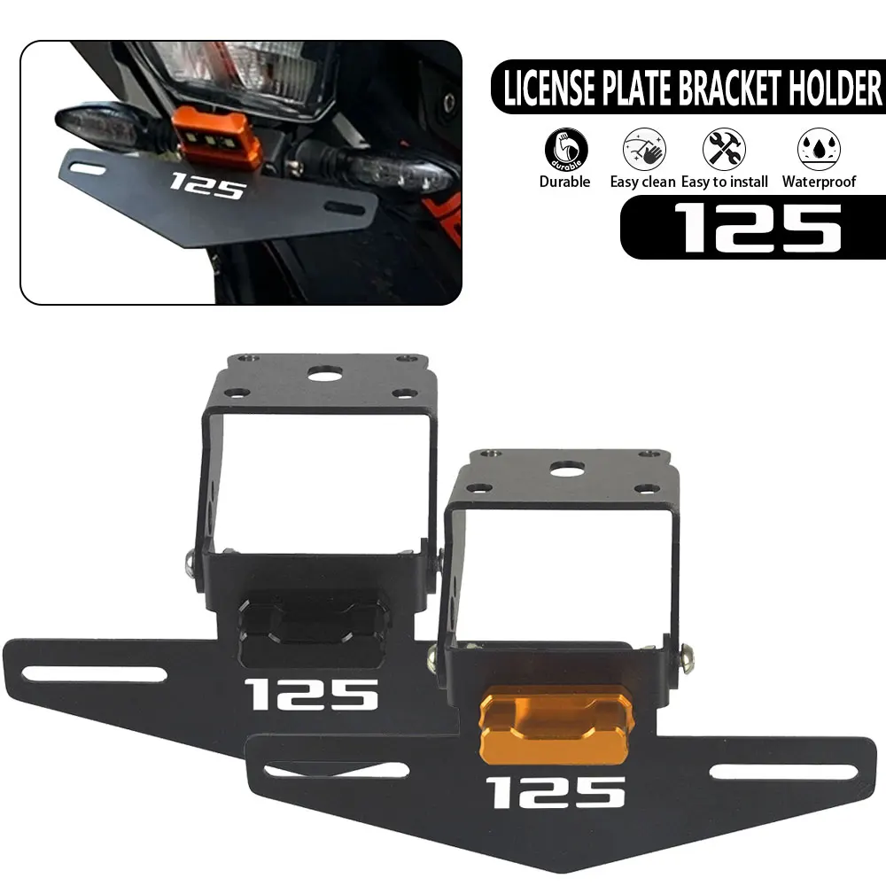 

Motorcycle License Plate Tail Frame Holder Bracket LED Light For DUKE 125 250 duke390 RC390 2017 2018 2019 2020 2021- 2024 2023
