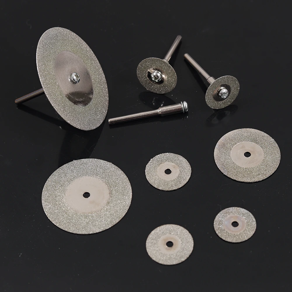 Abrasive Diamond Cutting Disc Set for Dremel Rotary Cutter Circular Saw Blade Grinding Wheels Disk with Mandrel Power Tools Kit