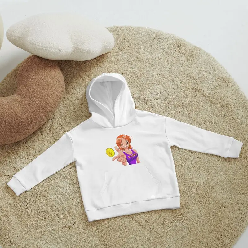 เสื้อฮู้ดเด็กแขนยาวมีกระเป๋า สีดำ ลายการ์ตูนอนิเมะ บรูค นามิ ช็อปเปอร์ สำหรับฤดูใบไม้ร่วงและฤดูหนาว ของขวัญคริสต์มาส