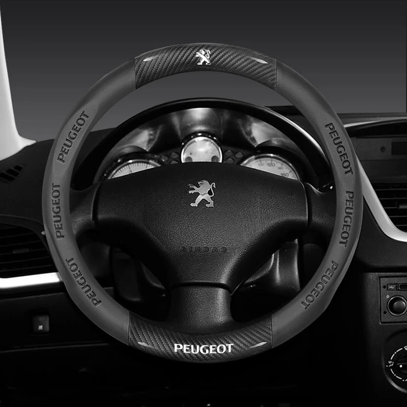 Leather Car Steering Wheel Cover For Peugeot GT-Line 206 207 208 307 308 406 407 408 508 607 2008 3008 4008 5008 RCZ Rifter GT