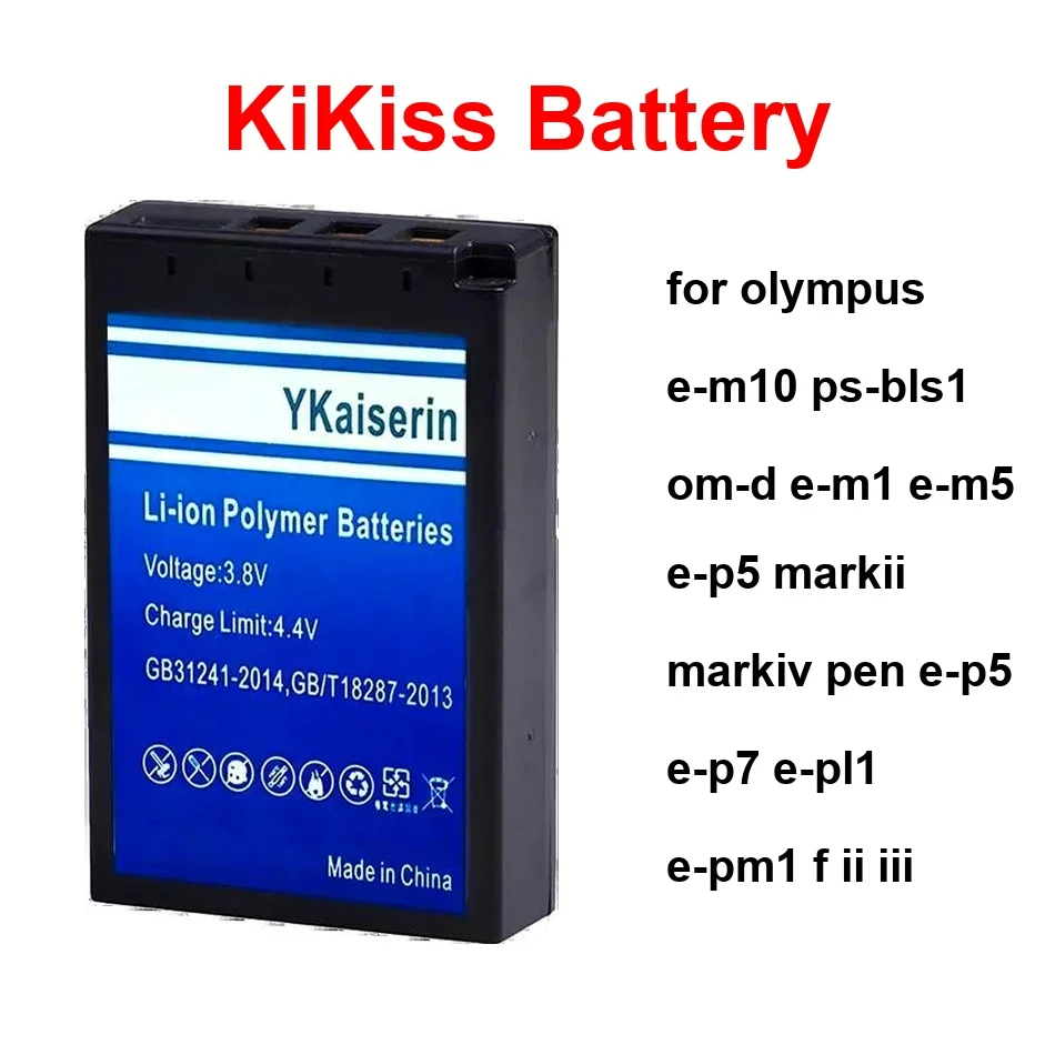 

Аккумулятор для Olympus E-M10 PS-BLS1, OM-D E-M1, E-M5, E-P5 Mark II, Mark IV, Pen E-P7, E-PL1, E-PM1 F II, III, BLS-1, BLN-1, PS-BLN1, BLS-5