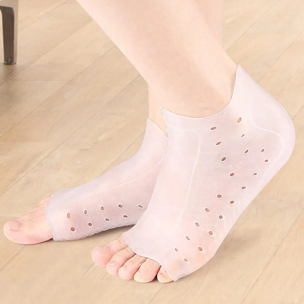 Breathable Heel Sleeve Heel Protector Covers for Plantar Fasciitis Pain Relief Cracked Heels Non-slip Breathable Sleeves for Men