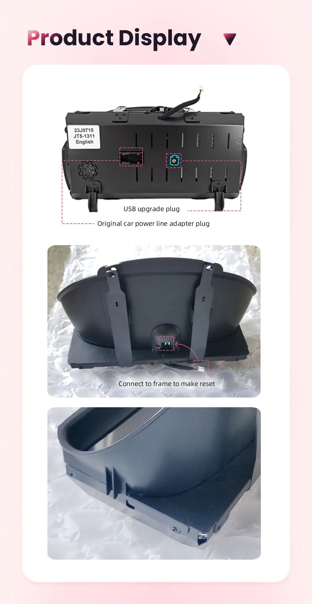 BONROAD Auto LCD Digital Instrument Cluster Für BMW 1 Serie E87 E88 E81 E82 Mit 1920*720 P auto Dashboard Tacho Display – Detail 9