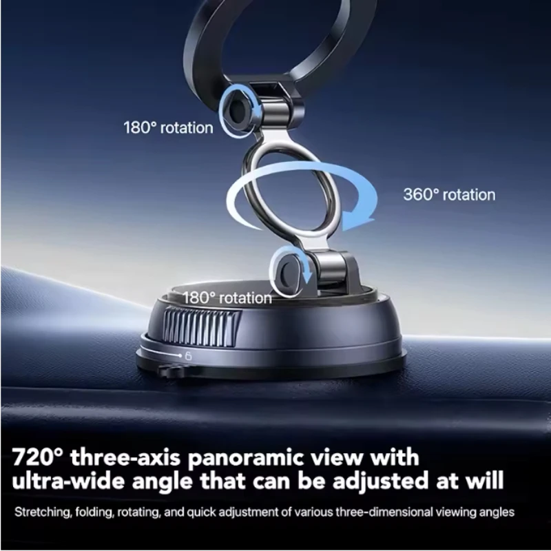 720 ° حامل هاتف MagSafe حامل حلقي للهاتف المغناطيسي دواسة القدم قبضة مغناطيسية مناسبة لهاتف iPhone 17 16 15 14 Android للياقة البدنية #4