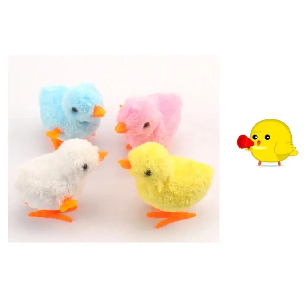 Gift Plastic Easter Running Chick Yellow Blue White Pink Jumping Wind Up Chick Animals