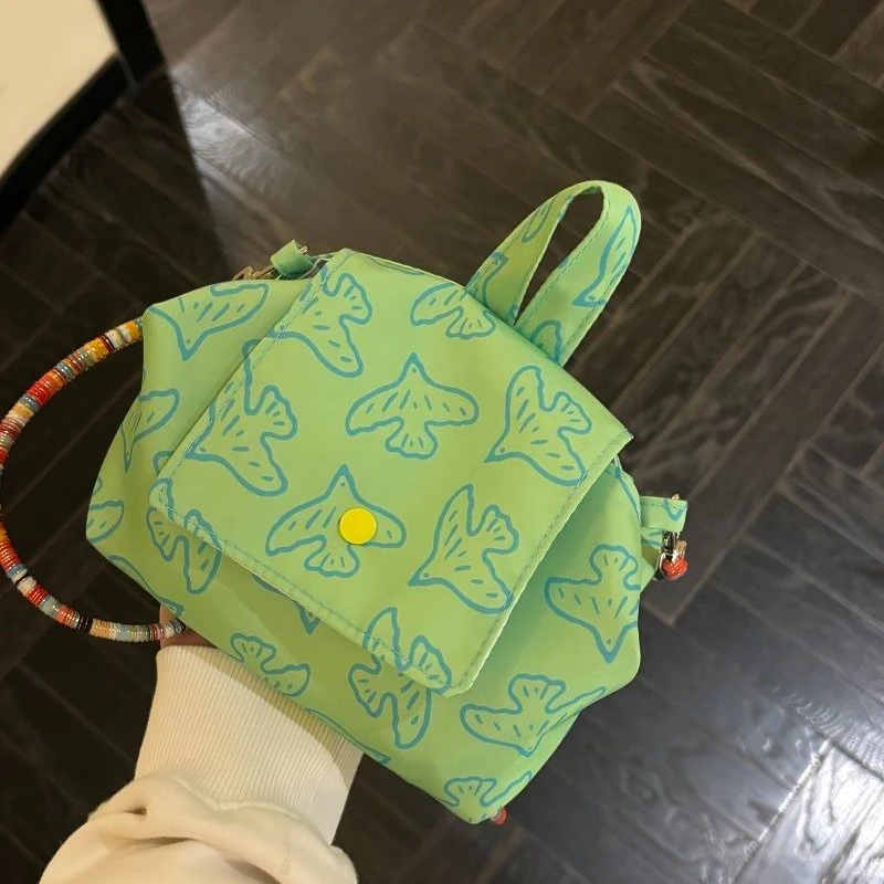 Japanese-style canvas Cute cartoon flying bird Large-capacity camera storage bag crossbody bags shoulder bag woman bags