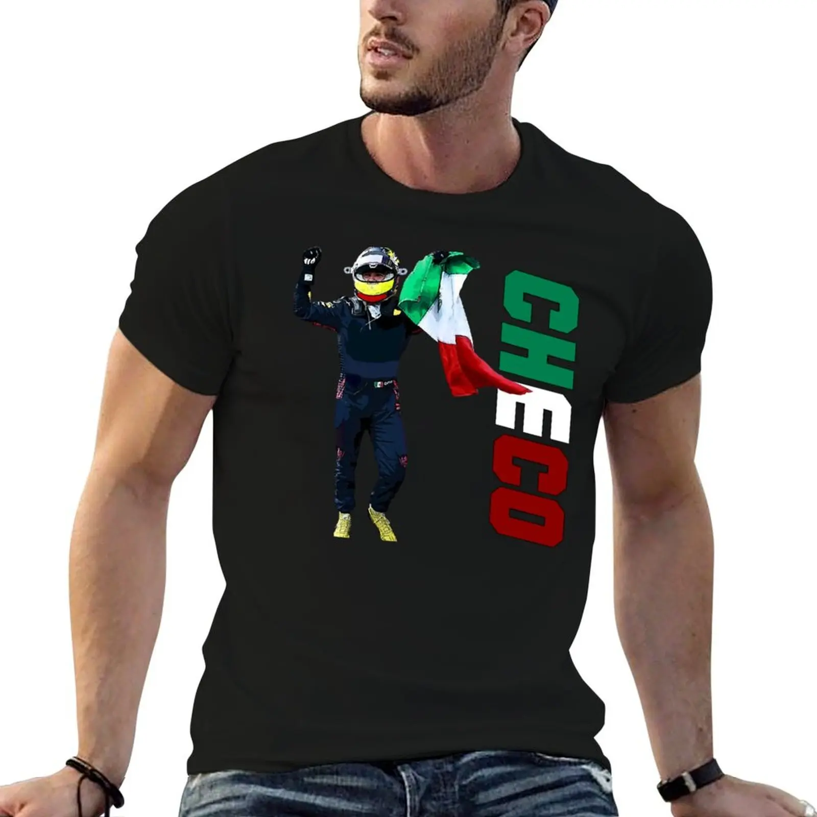 Sergio Perez T-Shirt t shirts for man slim fit cotton t shirts high quality t shirt for man T-Shirt