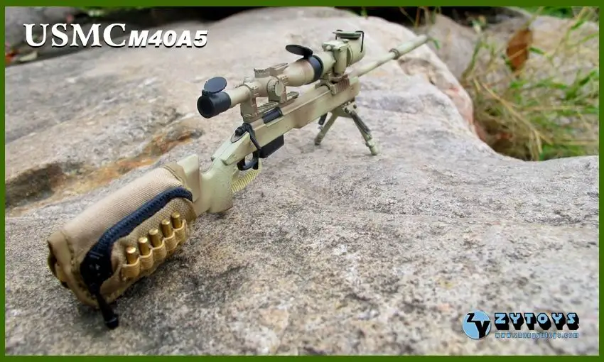ZY8024B 1/6 مقياس M40A5 بندقية قنص USMC نموذج بلاستيكي لشخصيات الحركة 12 بوصة ملحقات ألعاب عسكرية للجيش الجندي #6