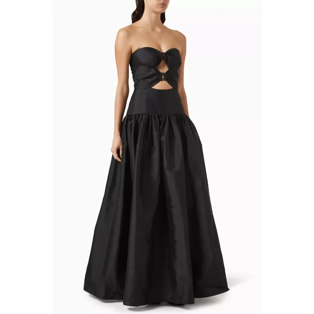 

Customized A Line Evening Dresses Black Draped Luxury Cocktail Party Dress Halter Midi Elegant Prom Gowns for Women 2026 Bespoke