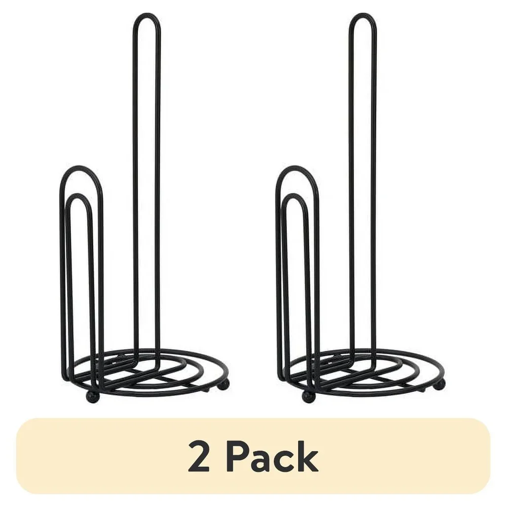 

2 Pack Paper Towel Holder Metal Wire Kitchen Essential Stylish Design Durable Rust Resistant