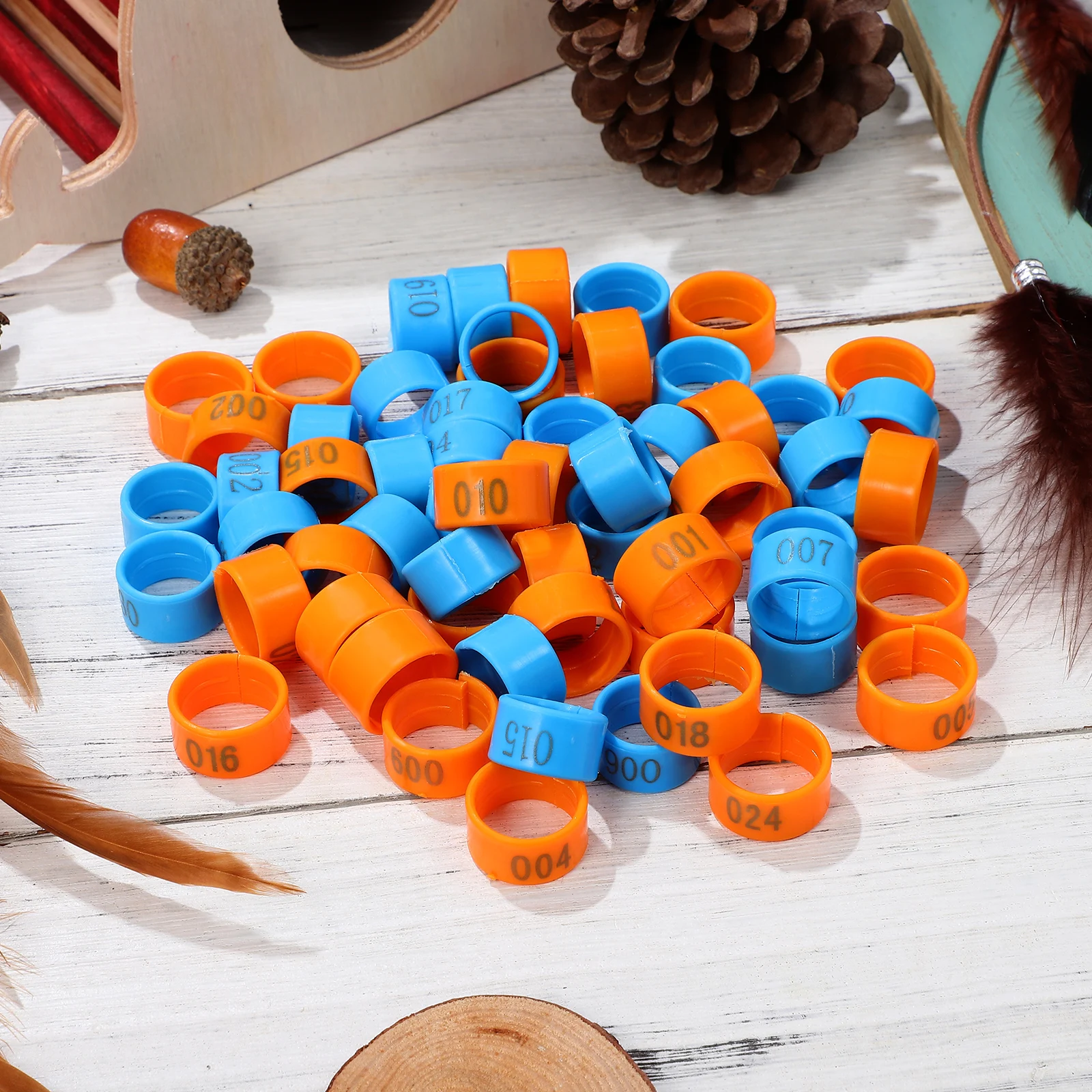 

200Pcs Chicken Leg Bands Set Numbered Poultry Foot Rings for Chickens Ducks Pigeons Birds Clip on Identification Bands