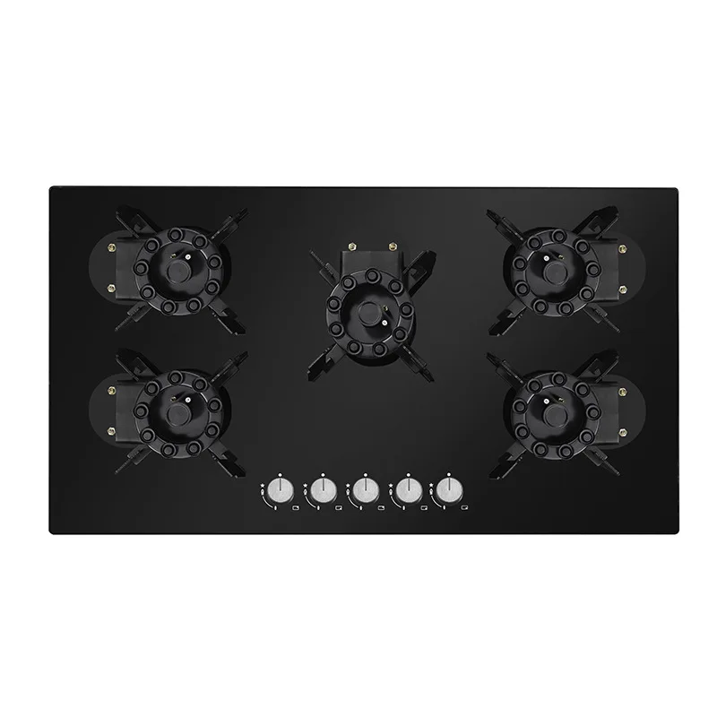 

Высококачественная 5-панельная встроенная умная газовая плита из закаленного стекла для кухни/домашней