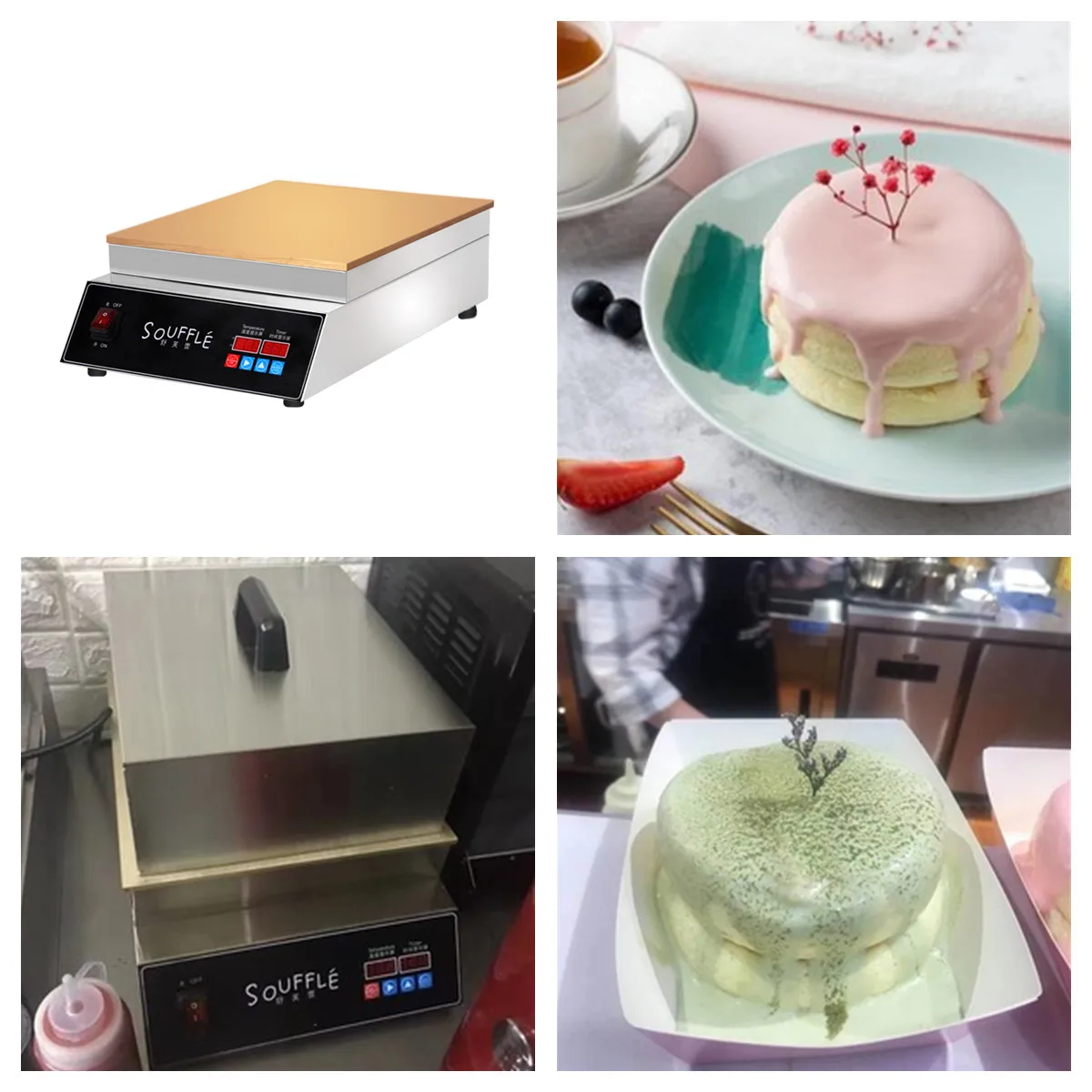 

Commercial 110V 220V Single Plate Fluffy Souffle Machine Souffle Pastry Pan Cake Equipment Mini Pancake Maker Kitchen Appliance