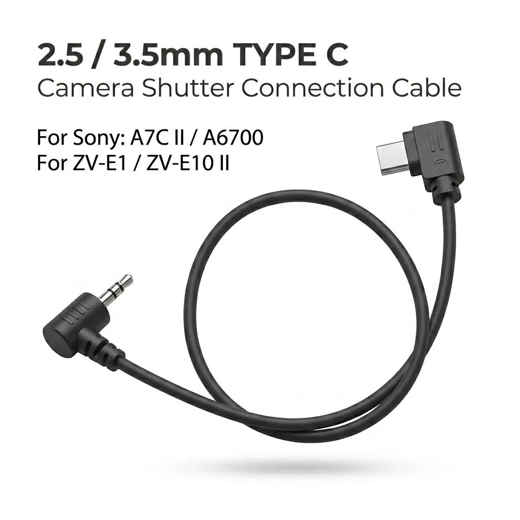 

For A7C II Release Shutter Cable A6700/ZV-E1/ZV-E10 II (Type C-2.5mm/3.5mm) For sony A7C II Release Connection Cable