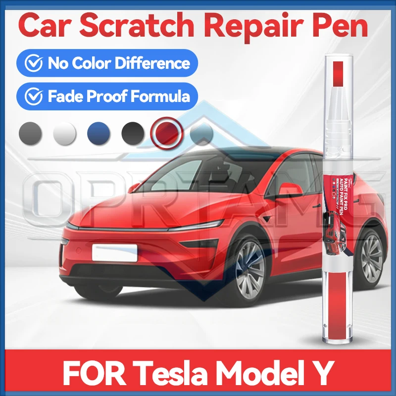 

Карандаш для подкраски колесных дисков Tesla Model Y 1996-2026, черный, белый, для ремонта автомобильной краски, карандаш для подкраски колес Tesla