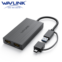 Wavlink USB 3.0 to HDMI Dual 2K/5K Display Adapter Thunderbolt 3/4 Compatible for Windows, Mac OSNot Support Linux & iPad OS