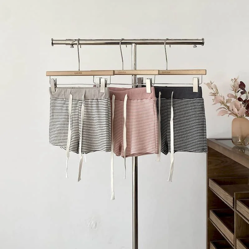 

Шорты для женщин, сексуальные вязаные шорты в американском стиле в контрастную полоску, широкие брюки с эластичной резинкой на талии, женская одежда в корейском стиле