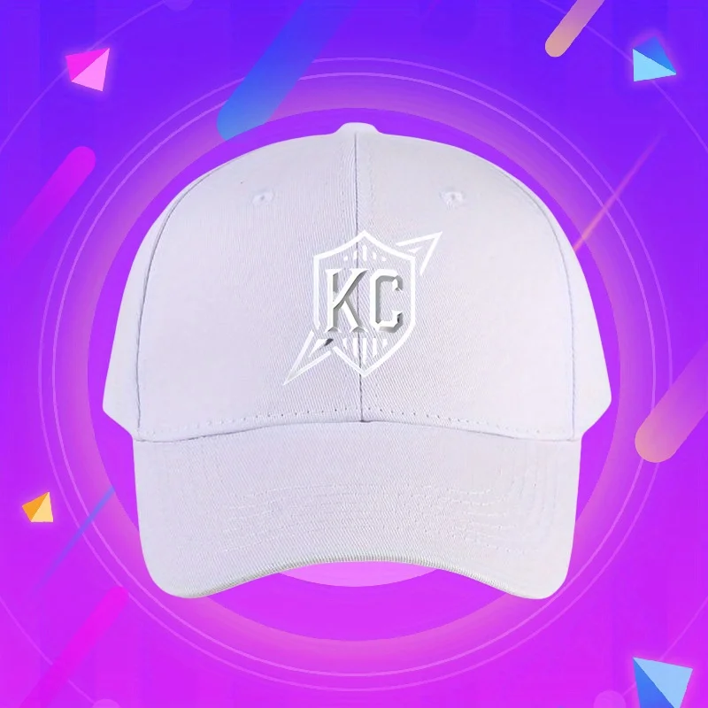 KC Logo Street Style Baseball Cap 100% Polyester Lightweight Adjustable Breathable Unisex Trucker Hat for Hiking Running Travel