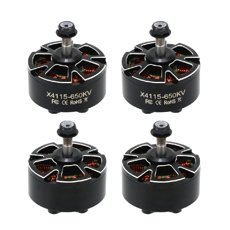 4 unids/lote nuevo 4115 X4115 400KV/650KV 3-8S Motor sin escobillas Compatible con hélice de 13/15/16 pulgadas para piezas de Dron de carreras con control remoto FPV