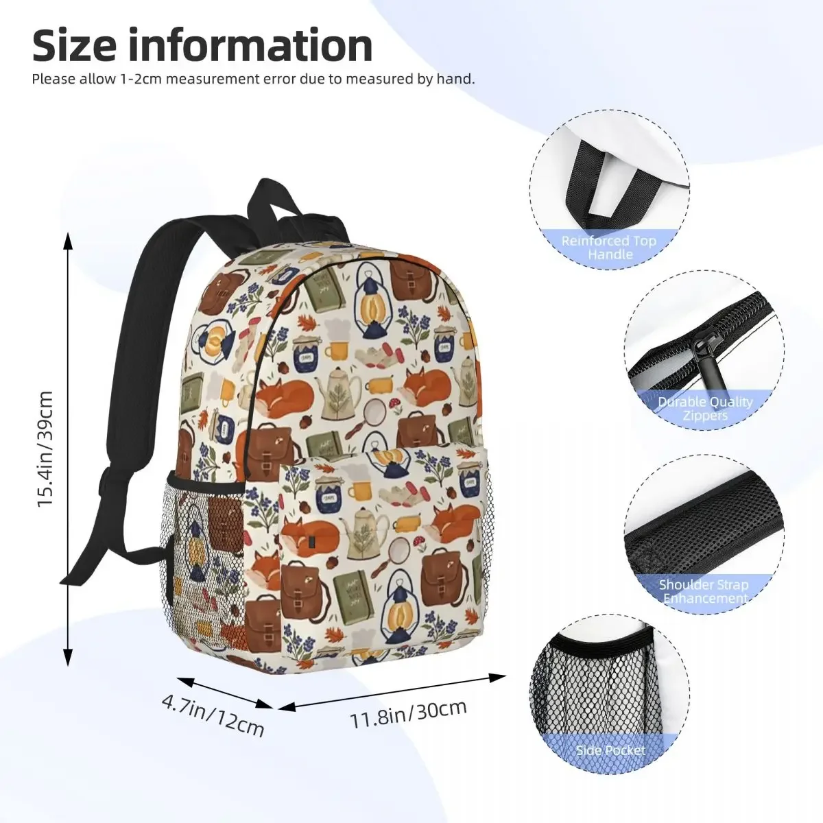 Woodland Wanderings Backpacks Teenager Bookbag Fashion Students School Bags Travel Rucksack Shoulder Bag Large Capacity