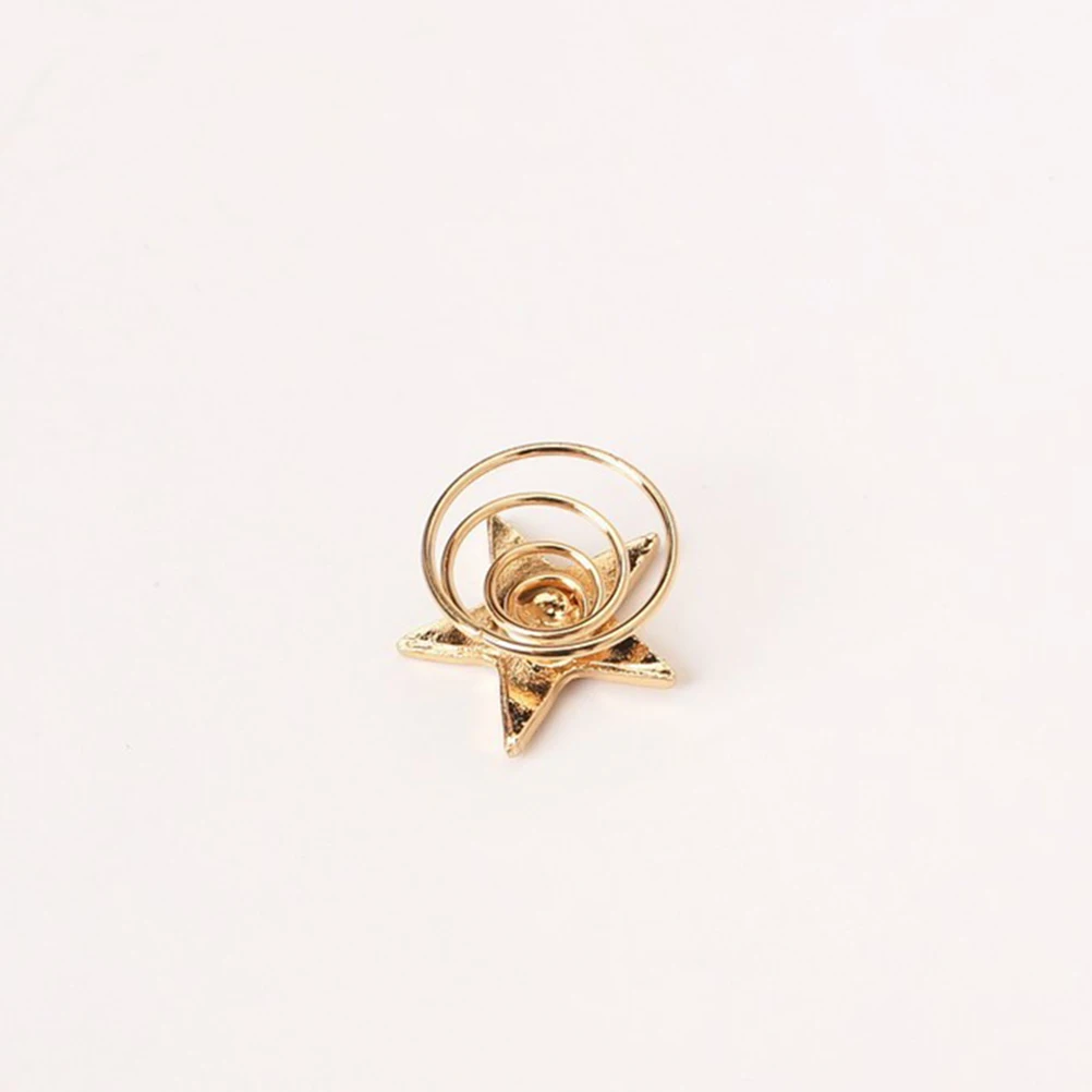 5 قطعة دبوس شعر نسائي بتصميم نجمة مشبك حلزوني معدني لكعكة فوضوية إكسسوار أنيق دبوس شعر دوامة ذهبي للارتداء اليومي