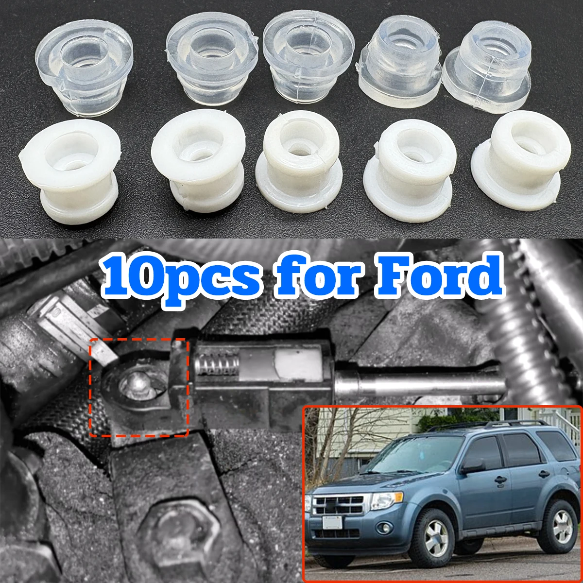 

10X Shifter Cable Bushing for Ford Australia BA BF Falcon Escape FG FGX Falcon Gear End Connector Fix Sleeve Grommet Accessories