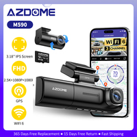 AZDOME M590 Dash Camera for Cars 3 Channel Car Camera GPS WiFi 2.5K+1080P*2 Dash Cam with 64GB Card Parking Monitor Night Vision