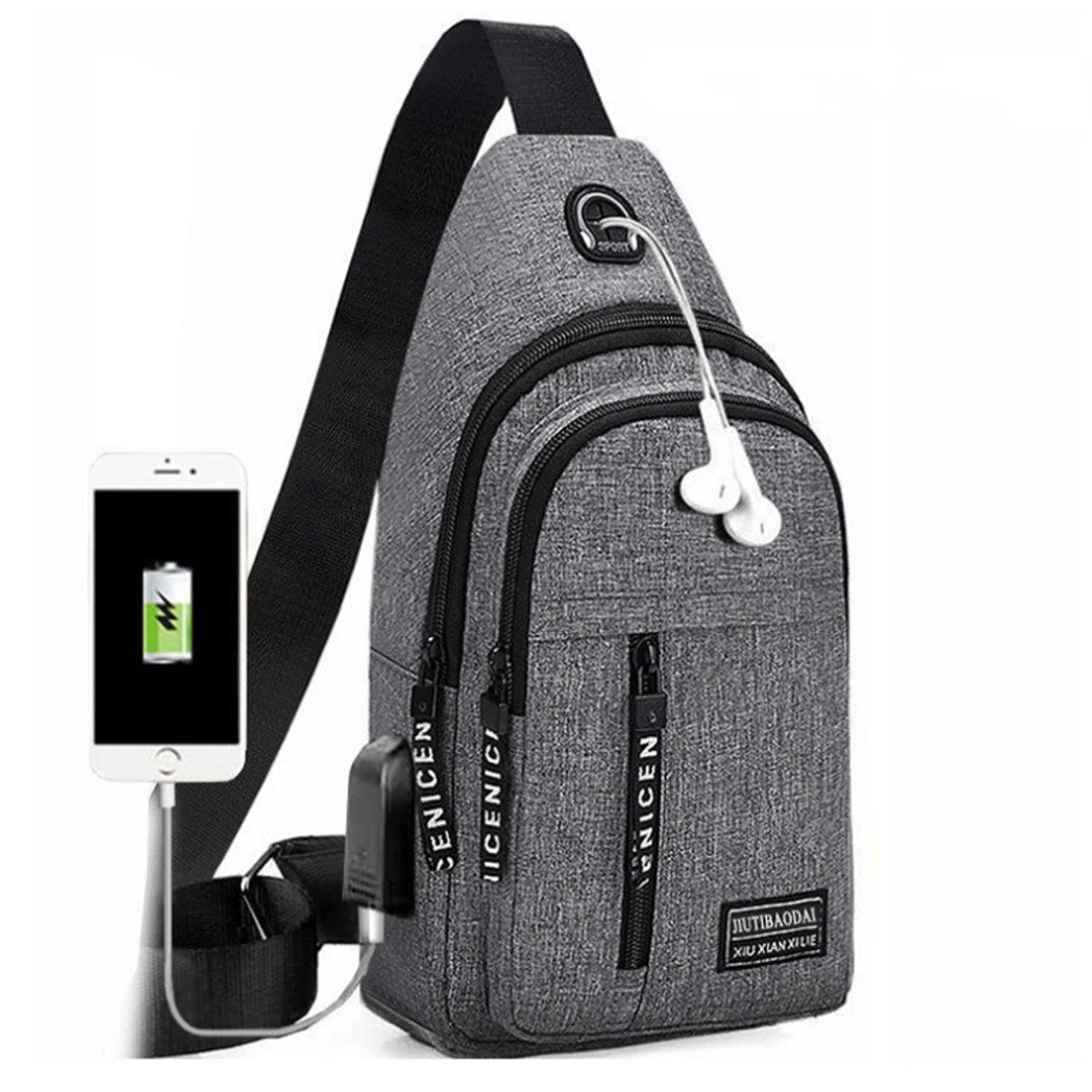 2023 New Multifunctional Chest Bag Men\'s Trend Oxford Cloth Shoulder Bag Korean Style Casual Waterproof Messenger Cross Bag