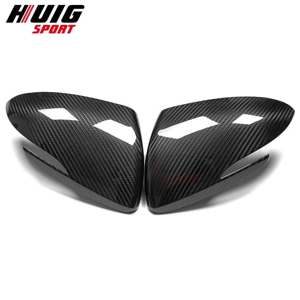 For Hyundai i30 N Line i30N 2018-2025 Real Dry Carbon Fiber Car Side Wing Rear View Mirror Cap Shell Cover Trim Accessories