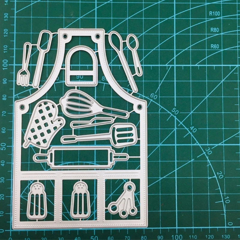 K1MF Kitchenware Embossing Die Cuts Template untuk Album Scrapbooking DIY