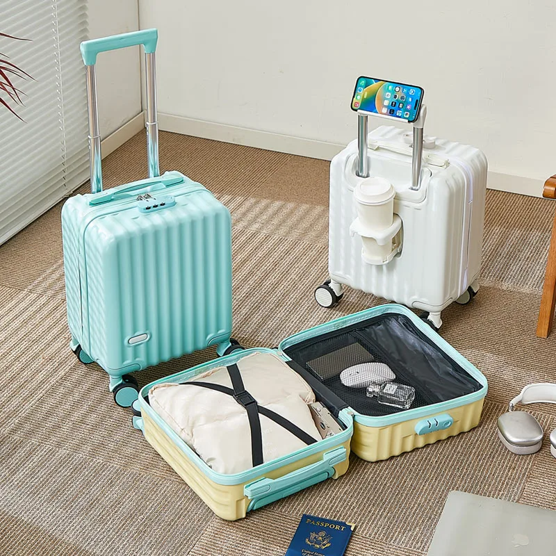 

New 4-Inch Carry-On Suitcase Lightweight Silent Password Lo Men's And Women's Travel Lage Faionable Trendy ABS Material
