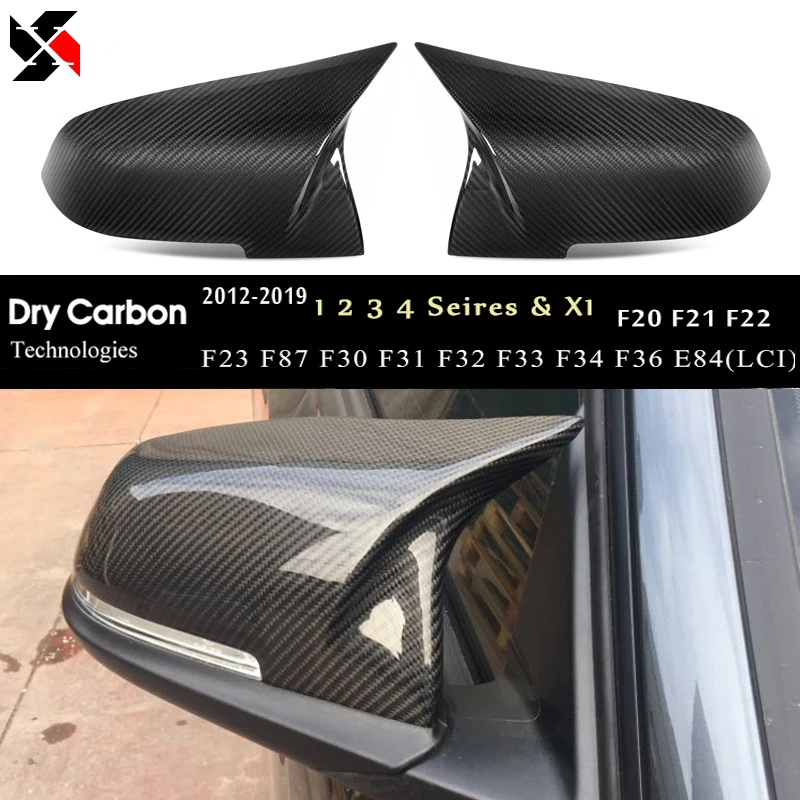 Dry Carbon Fiber Rearview Mirror Cover For BMW 1 2 3 4 Series X1 F20 F21 F22 F23 F87(M2) F30 F31 F34 F32 F33 F36 E84(LCI) I3