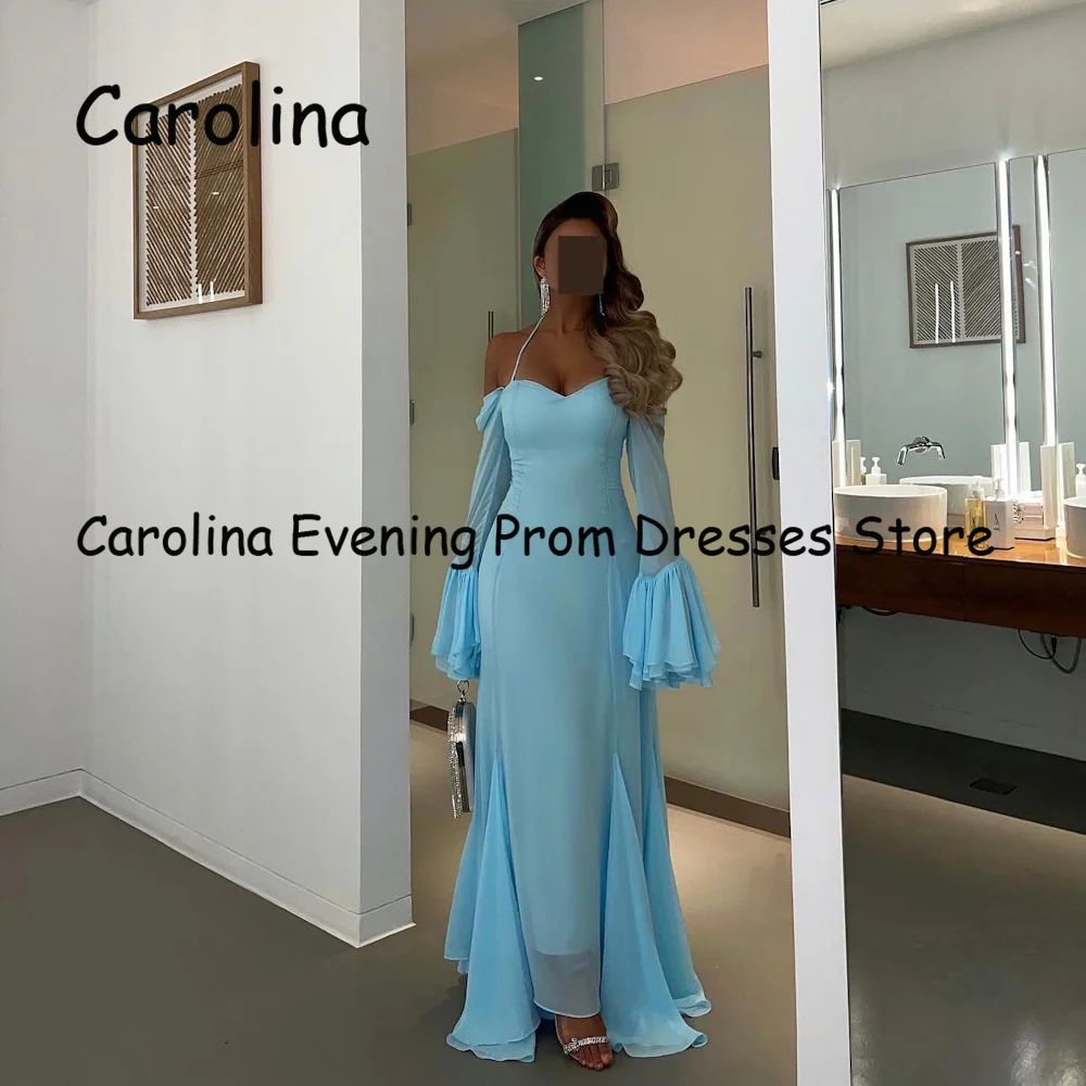 

Carolina Chiffon Mermaid Sweetheart Ruffle Floor-length Prom Gown luxury Evening Formal Elegant Party Dress for Women 2023