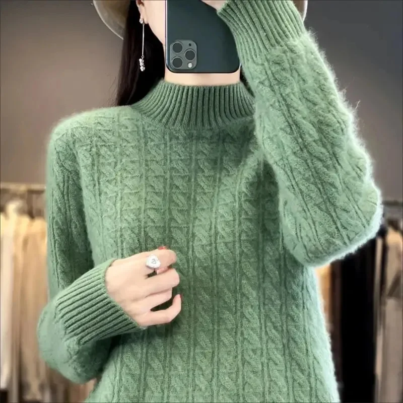 Damen-Strickpullover für Herbst und Winter, erste Zeile, bereit zum Tragen, modischer Pullover, warmes, lässiges Oberteil