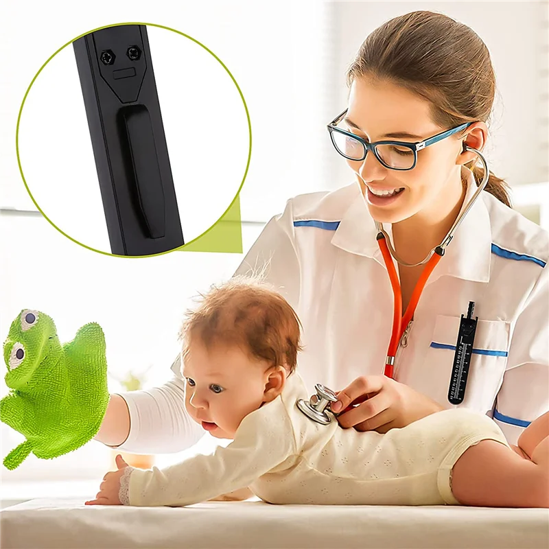 ABJS EKG Calipers ECG Caliper Measuring Tool with Ruler Black Caliper Divider for Nurse or Doctor