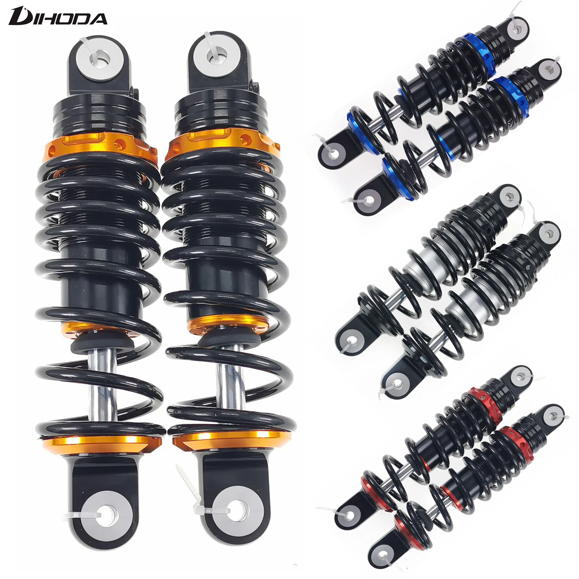 2 Piece 240mm Rear air Motorcycle shock absorbers For Honda Yamaha electrical motorbike Scooter Rear suspension