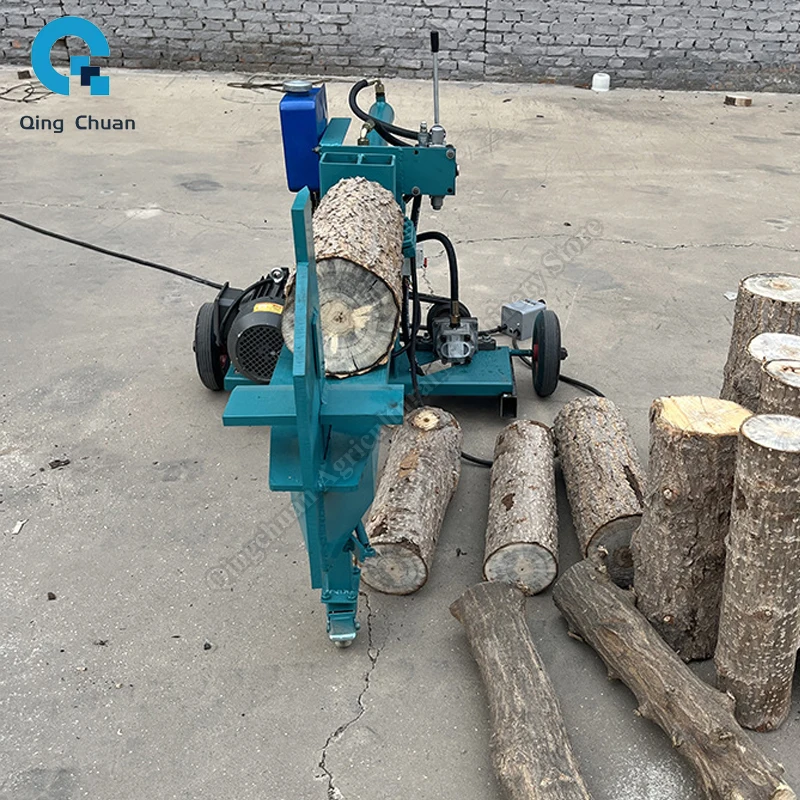 Hydraulic Woodworking Machinery Wood Splitter Two-Phase Motor High-efficiency Household Firewood Chopping Machine