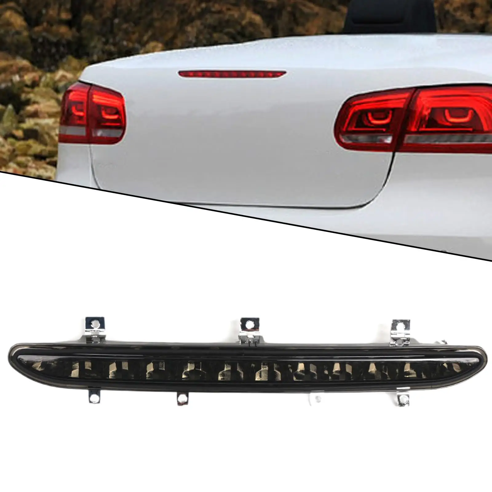 Car Rear Third Brake Light Spare Parts Pp Material for Volkswagen EOS 2006 2016 High Performance Direct Replacement